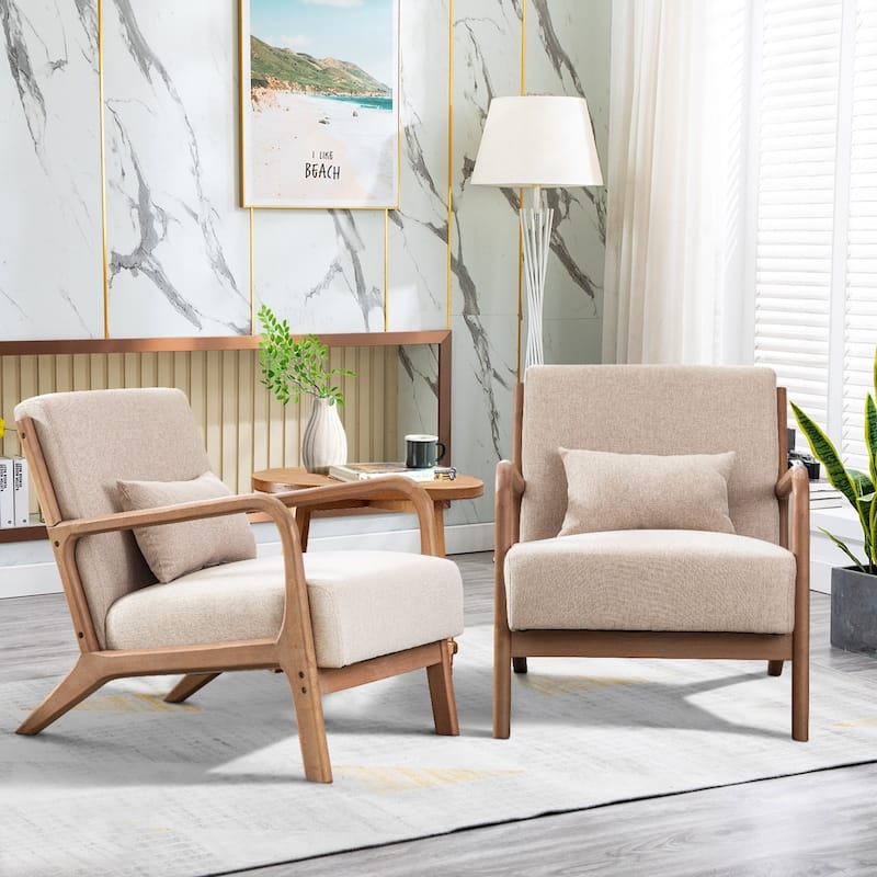 Ebello Modern Solid wood Accent Chair