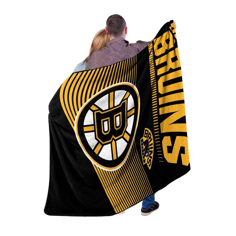 NHL Boston Bruins 60" x 80" Raschel Throw Blanket