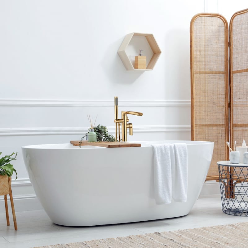 WOWOW Single Handle Freestanding Tub Faucet with Hand Shower