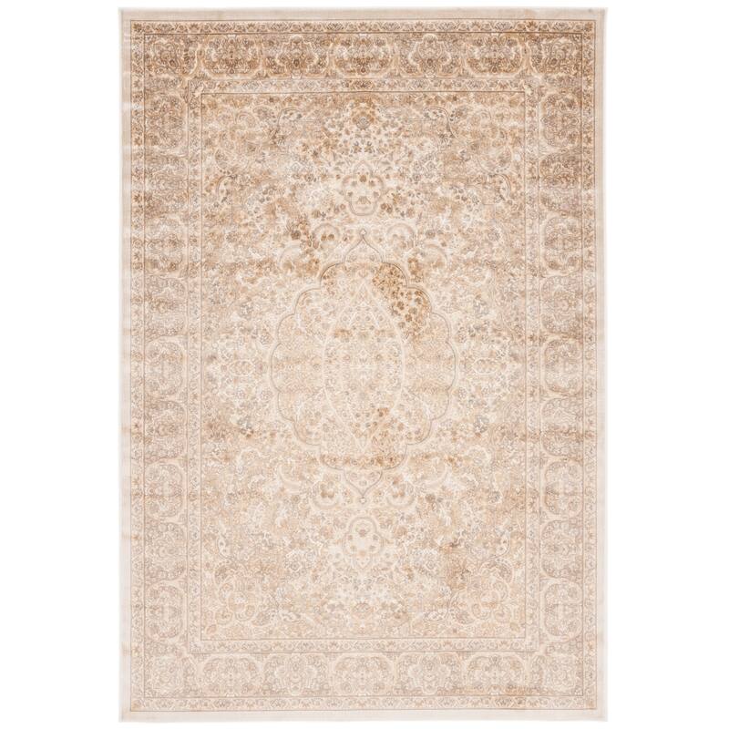 SAFAVIEH Paradise Beatrix Modern Viscose Rug - 5'3" x 7'6" - Stone/Cream