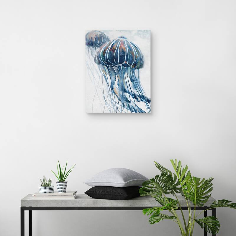Indigo Jellies by Studio Arts Canvas Art Print by Studio Arts Canvas Art Print