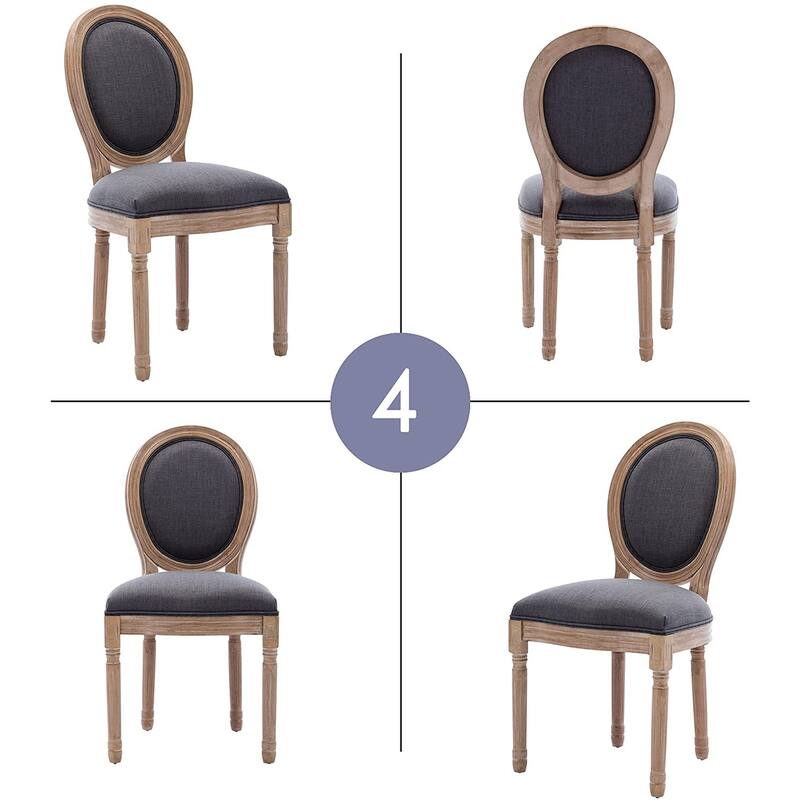 Mieres French Vintage Upholstered Dining Chair, Side Chair(Set of 2)