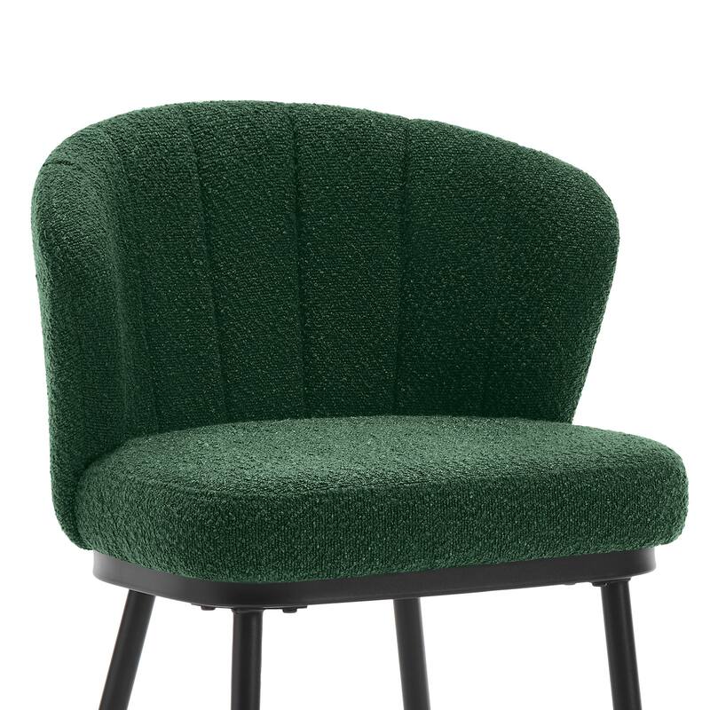 26" Boucle Fabric Counter Height Bar Stools, Set of 2/3/4 - 35.83"H x 22"W x 20.28"D