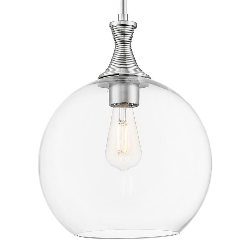 Innovations Lighting 415-1S-G122-12 Astor 12" Wide Pendant with Clear - Satin Nickel
