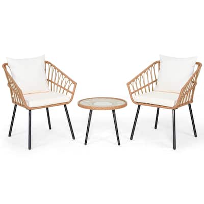Costway 3 Piece Patio Bistro Set with Heavy Duty Metal Frame for - See Details