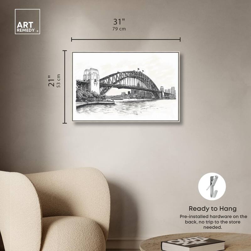 Lines of the Bridge Canvas by Art Remedy