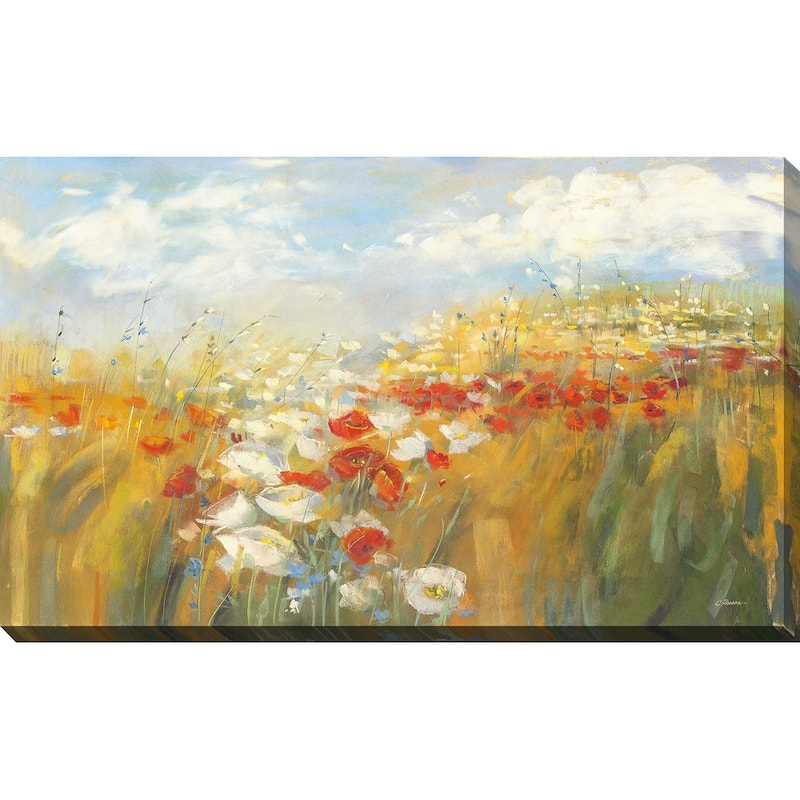 "Poppies and Larkspur" Print on Canvas