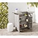 preview thumbnail 3 of 10, SAFAVIEH Monterey Grey Wash Acacia Bar Table - 27.2" x W 46.1" D x 42.1" H