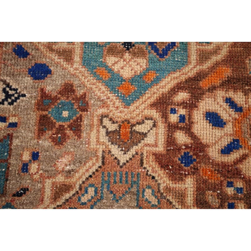 Garden Design Bakhtiari Persian Vintage Area Rug Handmade Wool Carpet - 4'2" x 6'5"
