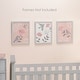 preview thumbnail 3 of 2, Lambs & Ivy Petals Pink/Gray/White Floral/Birds 11 by 14 Unframed Wall Art 3pc