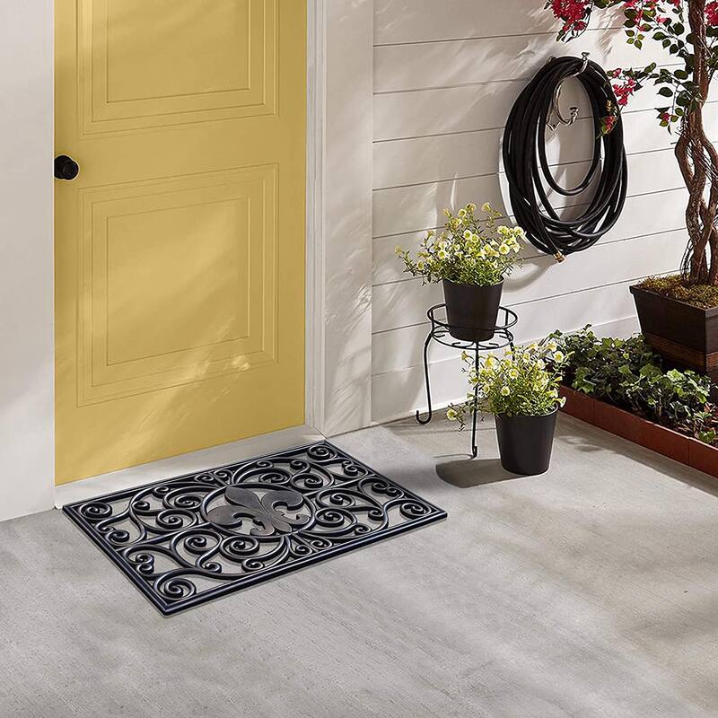 A1HC First Impression, Natural Rubber Doormat, Non-Slip, Durable, Heavy Duty Rubber Mat, 18"X30"