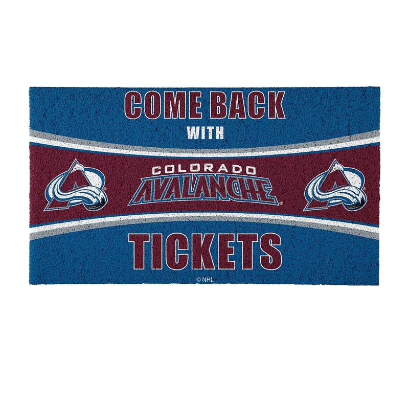 Chicago Blackhawks 28 in. x 16 in. PVC "Come Back With Tickets" Trapper Door Mat