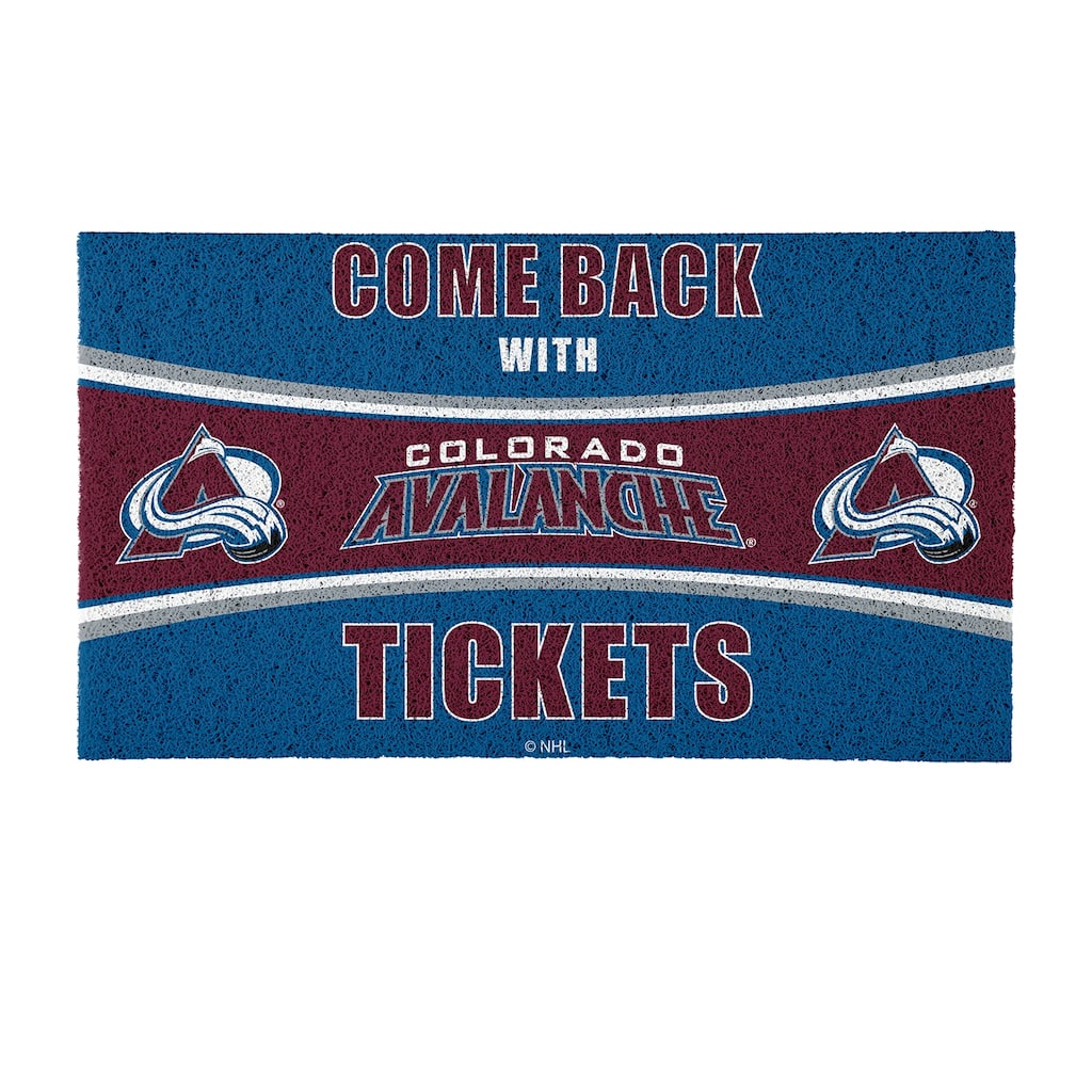 Chicago Blackhawks 28 in. x 16 in. PVC "Come Back With Tickets" Trapper Door Mat