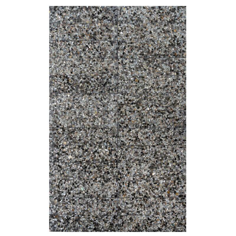 Amalfi 3x12 in. Glossy Shell, Terrazzo Elongated Subway Wall and Floor Tile (5 sq ft/case, 20-Pack)