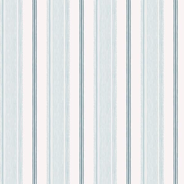 slide 2 of 4, Laura Ashley Heacham Stripe Seaspray Wallpaper