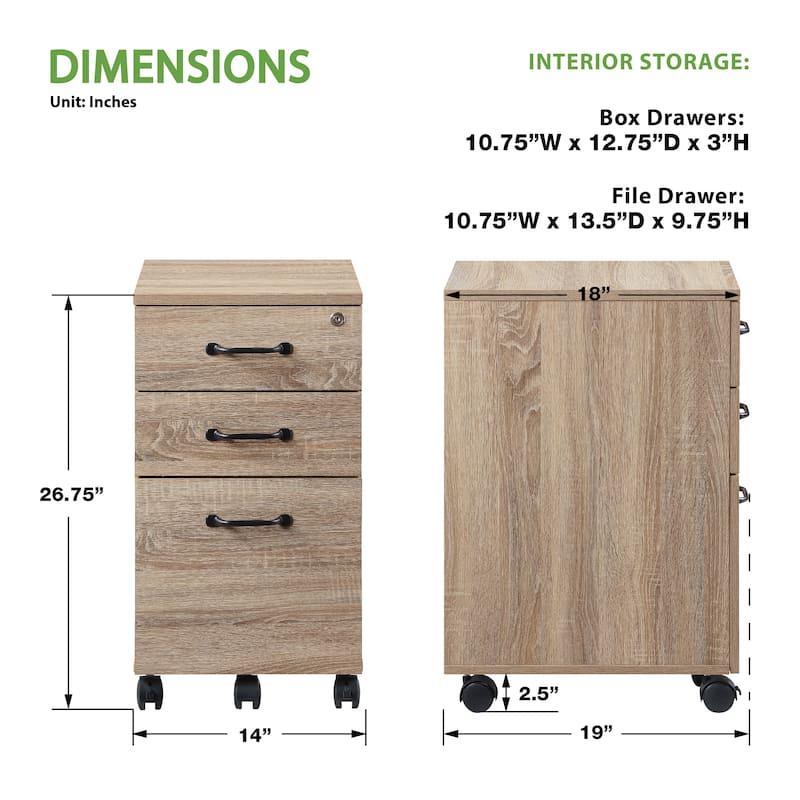 Ace 3 Drawer Mobile File