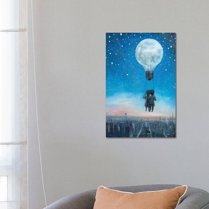 iCanvas "Our Love Will Light The Night" by Adrian Borda Canvas Print - 26x18x1.5
