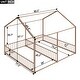 preview thumbnail 8 of 34, Metal Frame House-shaped Floor Bed Two Shared Twin Side by Side Bed