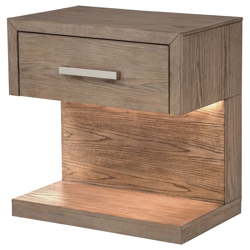 Gibbons Barley Brown 1-drawer Nightstand Bedside Table