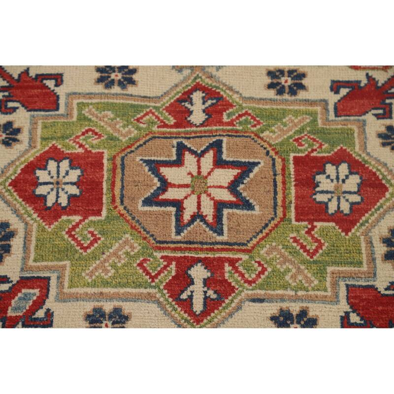 Light Blue Kazak Oriental Area Rug Hand-Knotted Wool Carpet - 8'4" x 11'8"