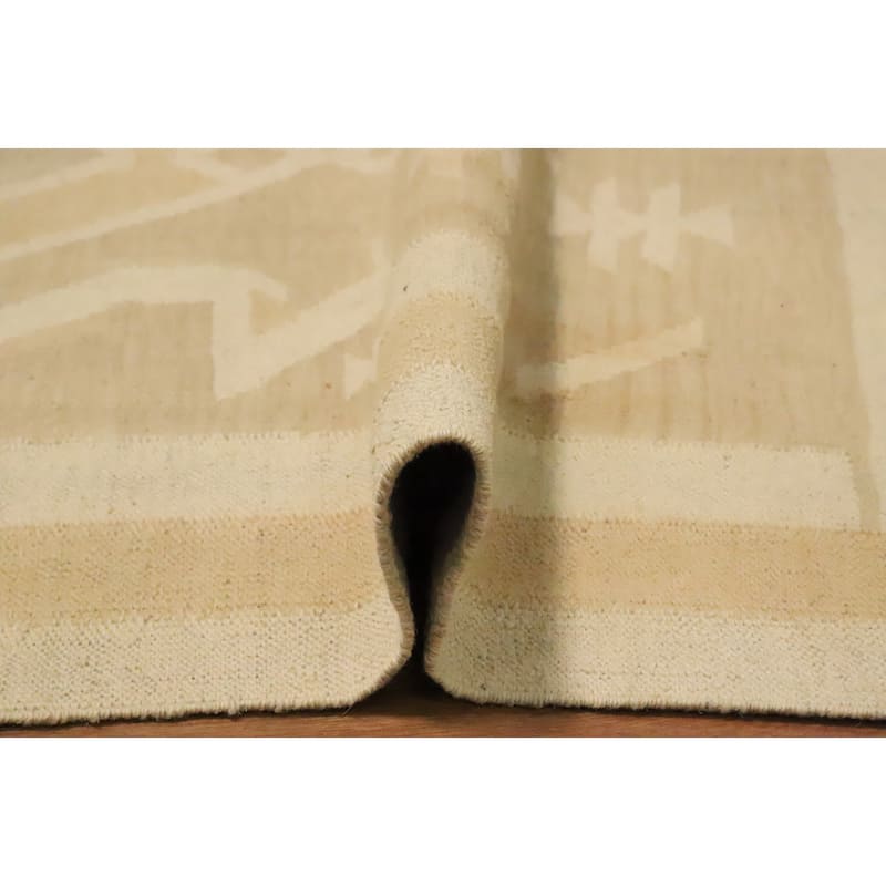 Hand Woven Oriental 100% Wool Carpet Southwestern Tribal Brown Kilim Area Rug - 5' 10'' X 3' 11''
