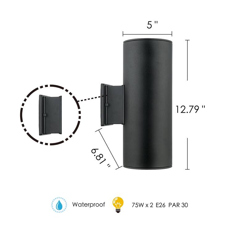 Eglo Ascoli 13-inch Outdoor LED Wall Light with Clear Glass