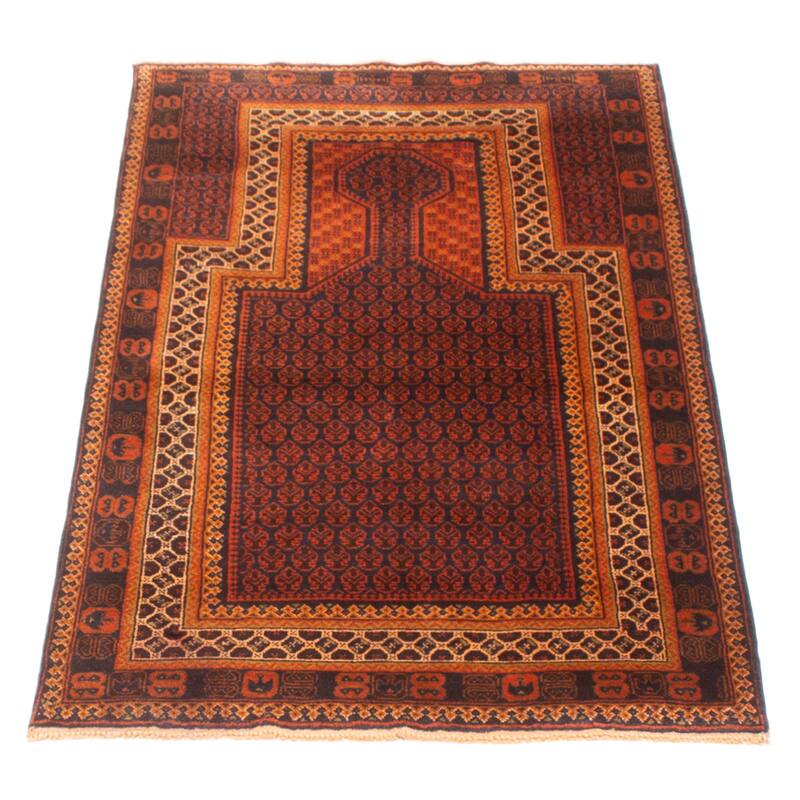 Teimani Burgundy Rug 3'0" x 5'5" - 3'0 x 5'5