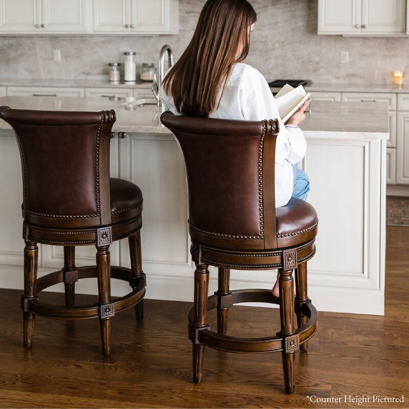 Maven Lane 31" Pullman Swivel Bar Height Kitchen Stool