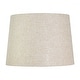 preview thumbnail 7 of 12, French Drum Lamp Shade, Textured Flax Linen, 12" Top, 14" Bottom, 10" Slant