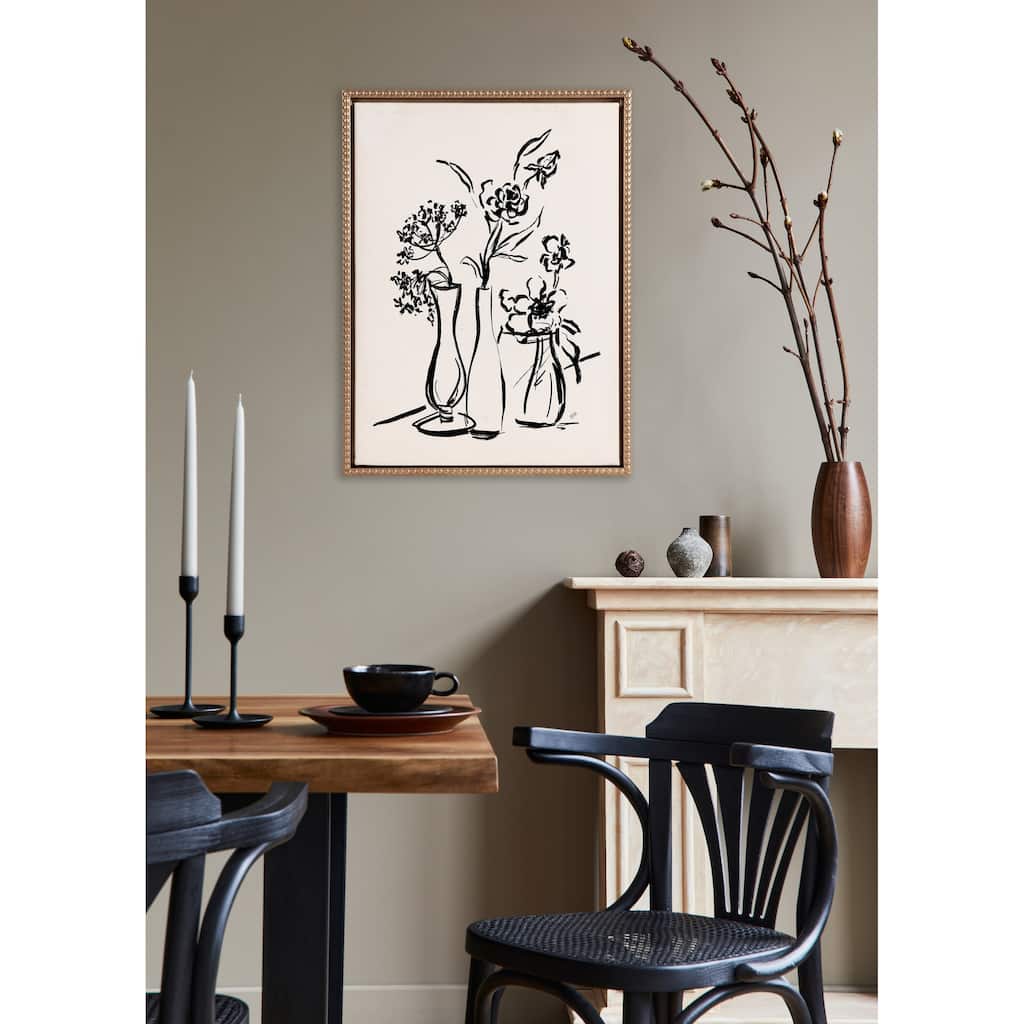 Sylvie Beaded Freshly Picked Floral 5 Frame Canvas by Valerie McKeehan