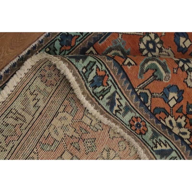 Hand Knotted Oriental 100% Wool Carpet Traditional All-Over Oranges & Rust Tabriz Area Rug - 6' 0'' X 4' 5''