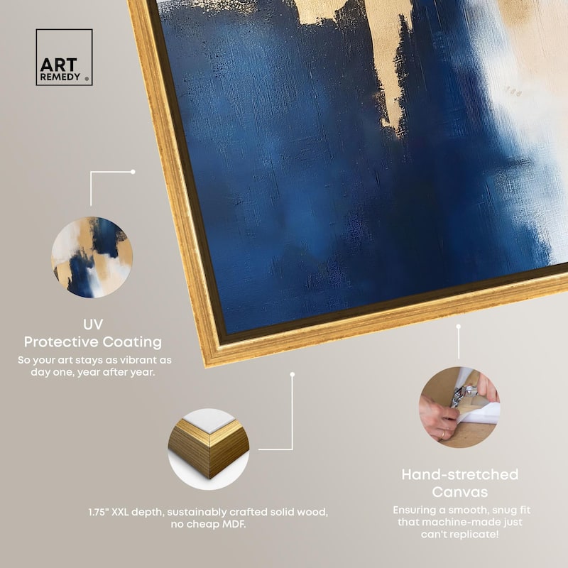 Indigo Aurelian Canvas by Art Remedy