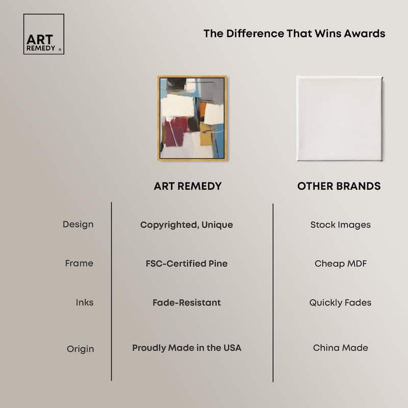 Stacked Forms Canvas by Art Remedy
