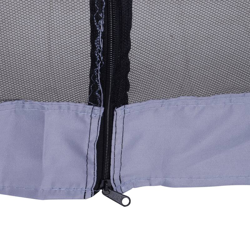 Outsunny 10' x 10' Folding Slant Leg Screened Sun Shelter Canopy Tent with Mesh Sidewalls