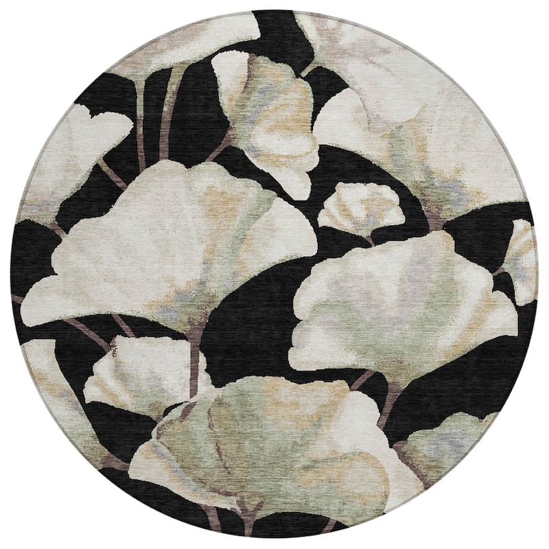 Machine Washable Indoor/ Outdoor Floral Love Chantille Rug