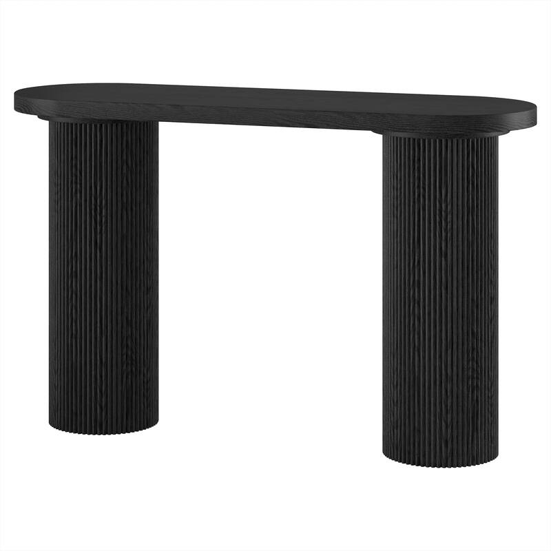 Isa 55" Wide Oval Fluted Console Table - 55" Wide