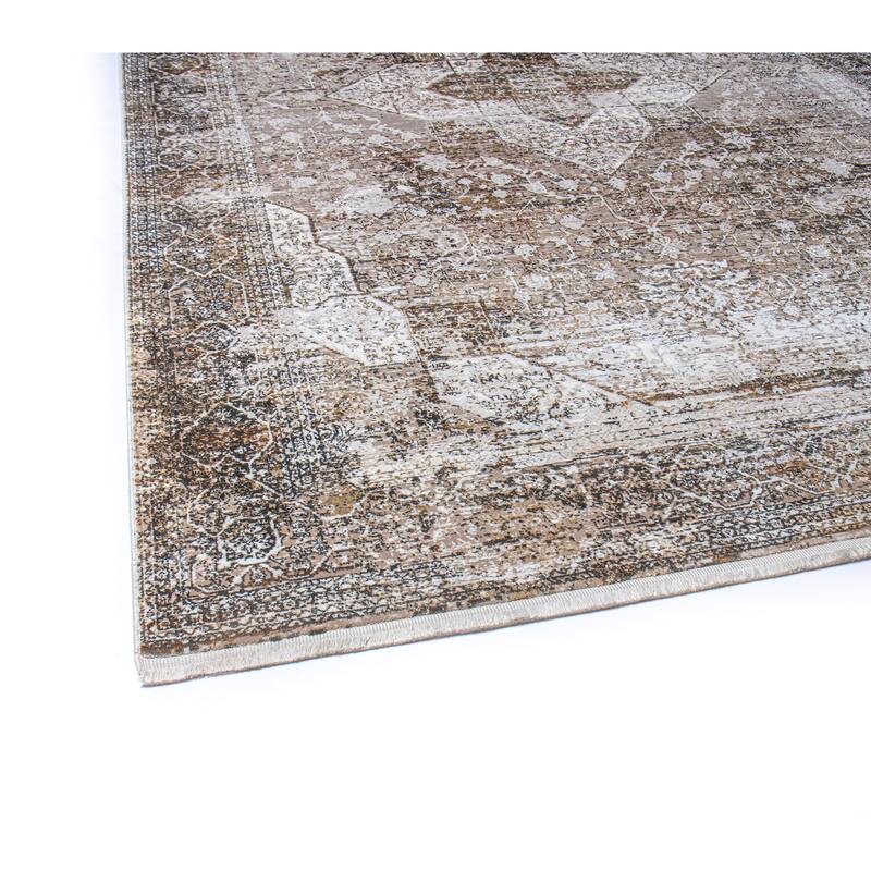 Bashian Gurru Beige Contemporary Area Rug