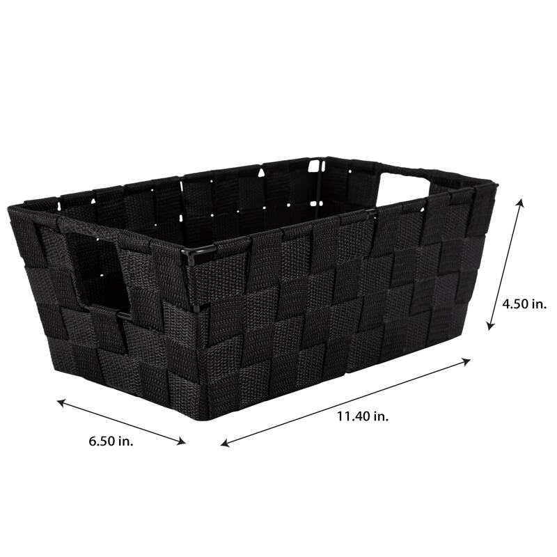 Simplify 2 Pack Small Woven Storage Shelf Basket