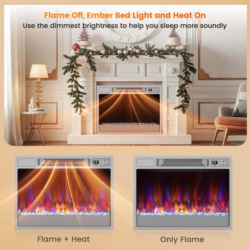 Costway 23-inch Infrared Quartz Electric Fireplace Insert with Remote - See Details