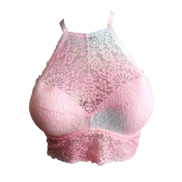 lace bralette pink