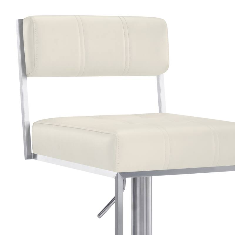 Michele Modern Upholstered Adjustable Height Swivel Barstool