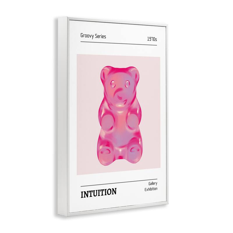 Stupell Intuition Phrase Candy Bear Framed Giclee Art Design By LSR Design Studio