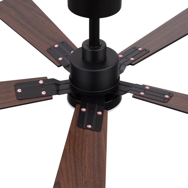 2 Set 42" Reversible 5-Blade Integrated LED Ceiling Fan with Light and Remote