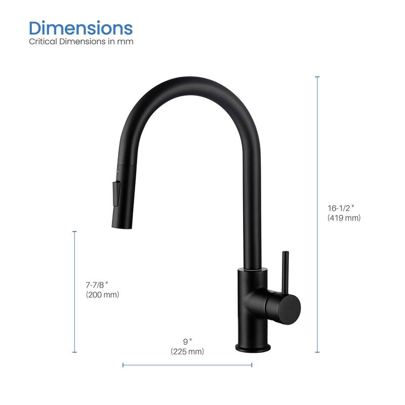 Circular Single Handle Pull Down Kitchen Faucet