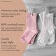 preview thumbnail 2 of 6, CozyWay Non-Slip Knee-High Socks, 3 Packs, Black White Grey, 18-36 Months