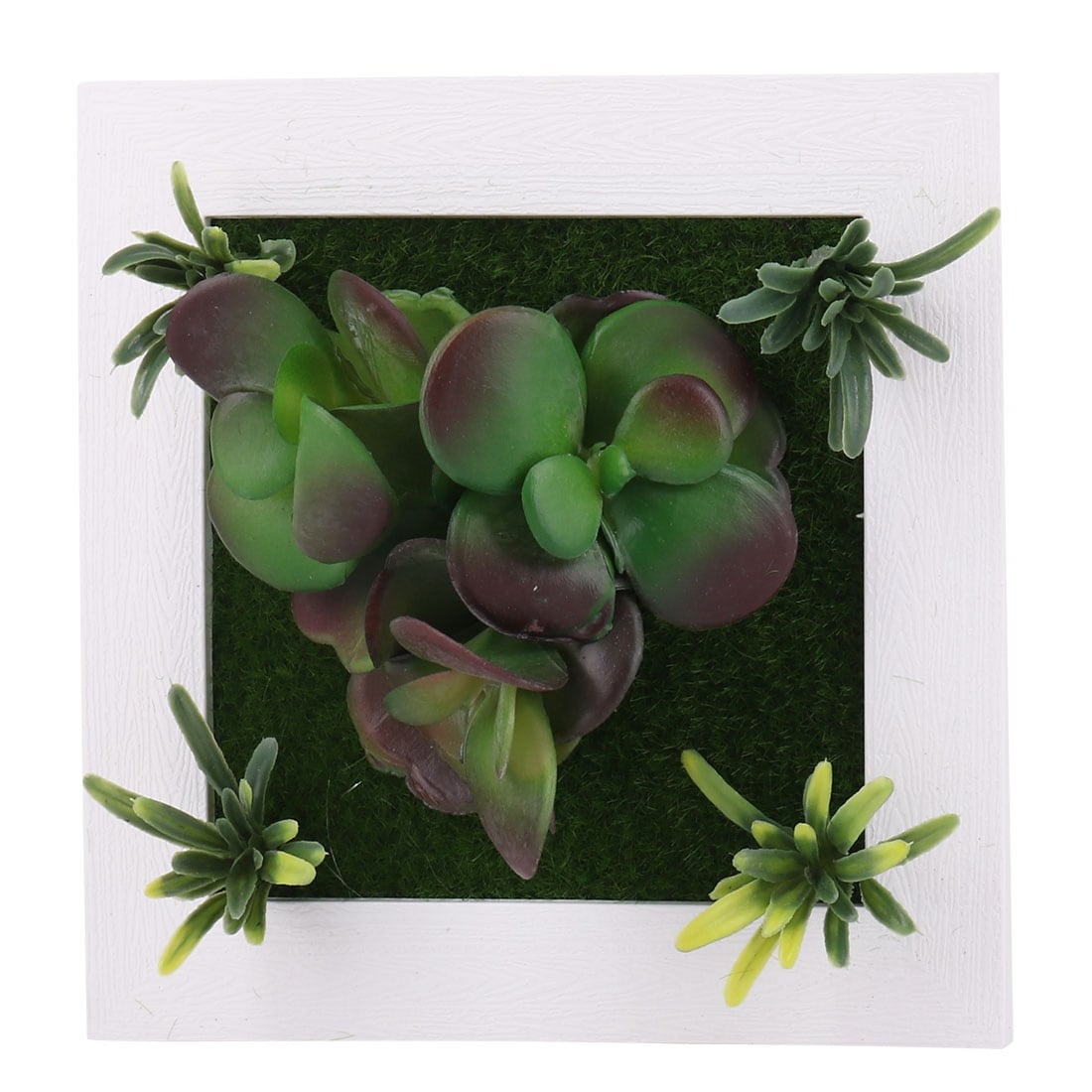 Family Plastic Square Wall Hanging Table Top Artificial Plant Frame Decoration 