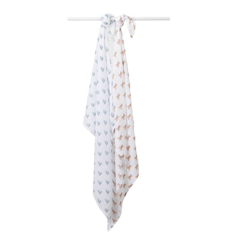 lulujo 2 PK Muslin Swaddling Blankets