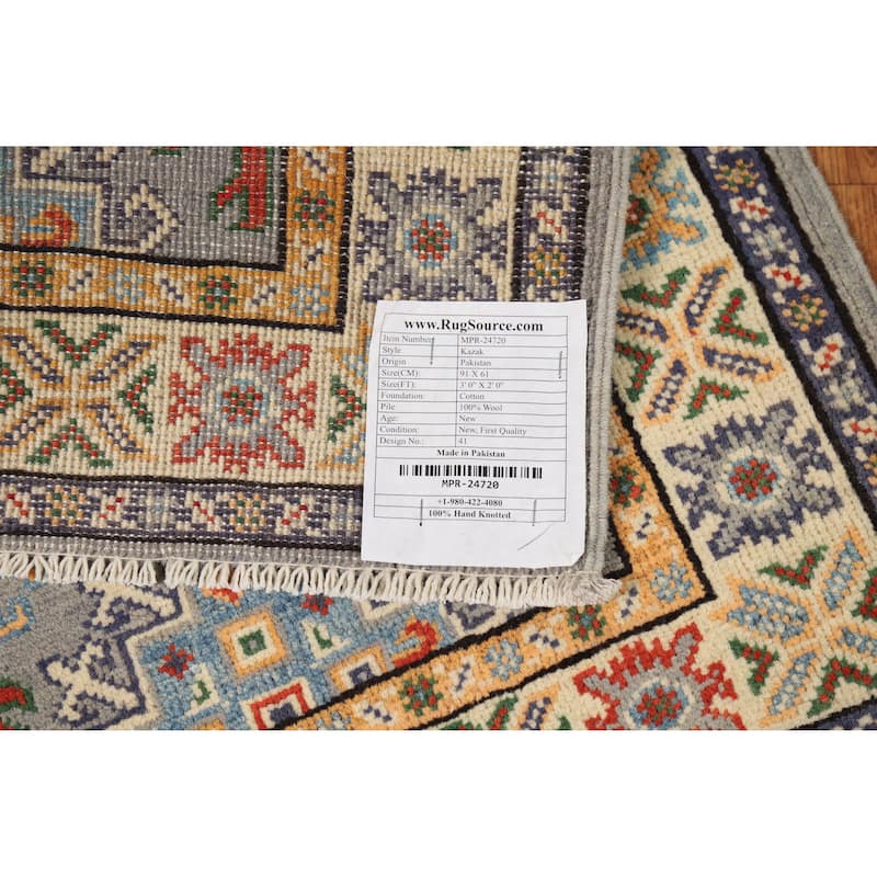 Kazak Oriental Foyer Rug Handmade Foyer Wool Carpet - 2'0"x 3'0"