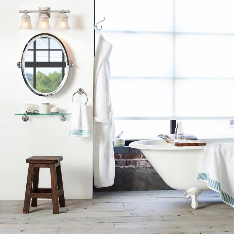 3-Light Dimmable Brushed Nickel Vanity Light Fixture