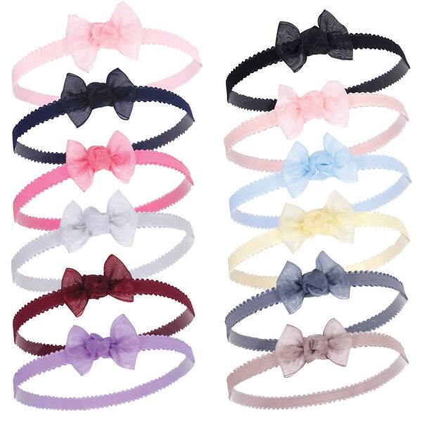 slide 1 of 1, Hudson Baby Infant Girl Headbands 12pk, Navy, 0-24 Months - Navy Navy - 0-24 Months